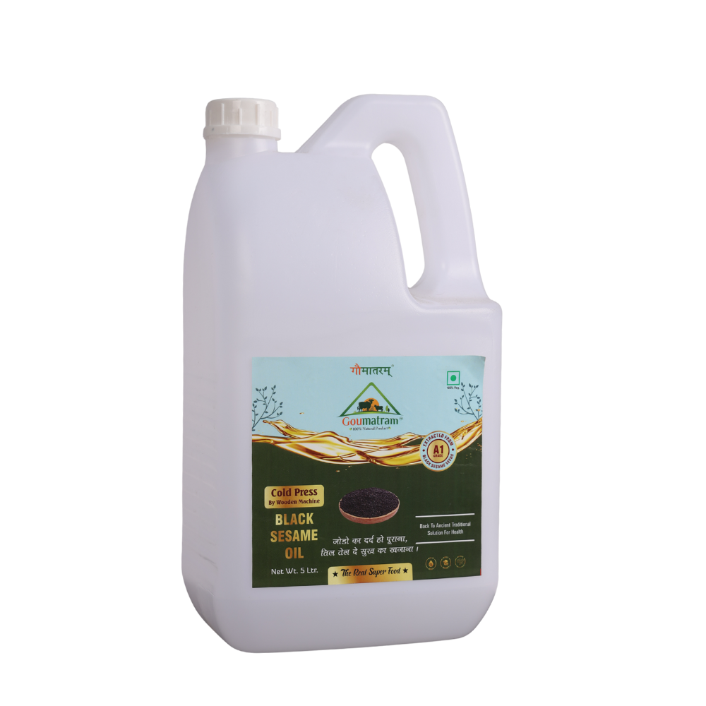 Black Sesame Oil (5 Ltr, Wooden Machine Cold-Pressed)