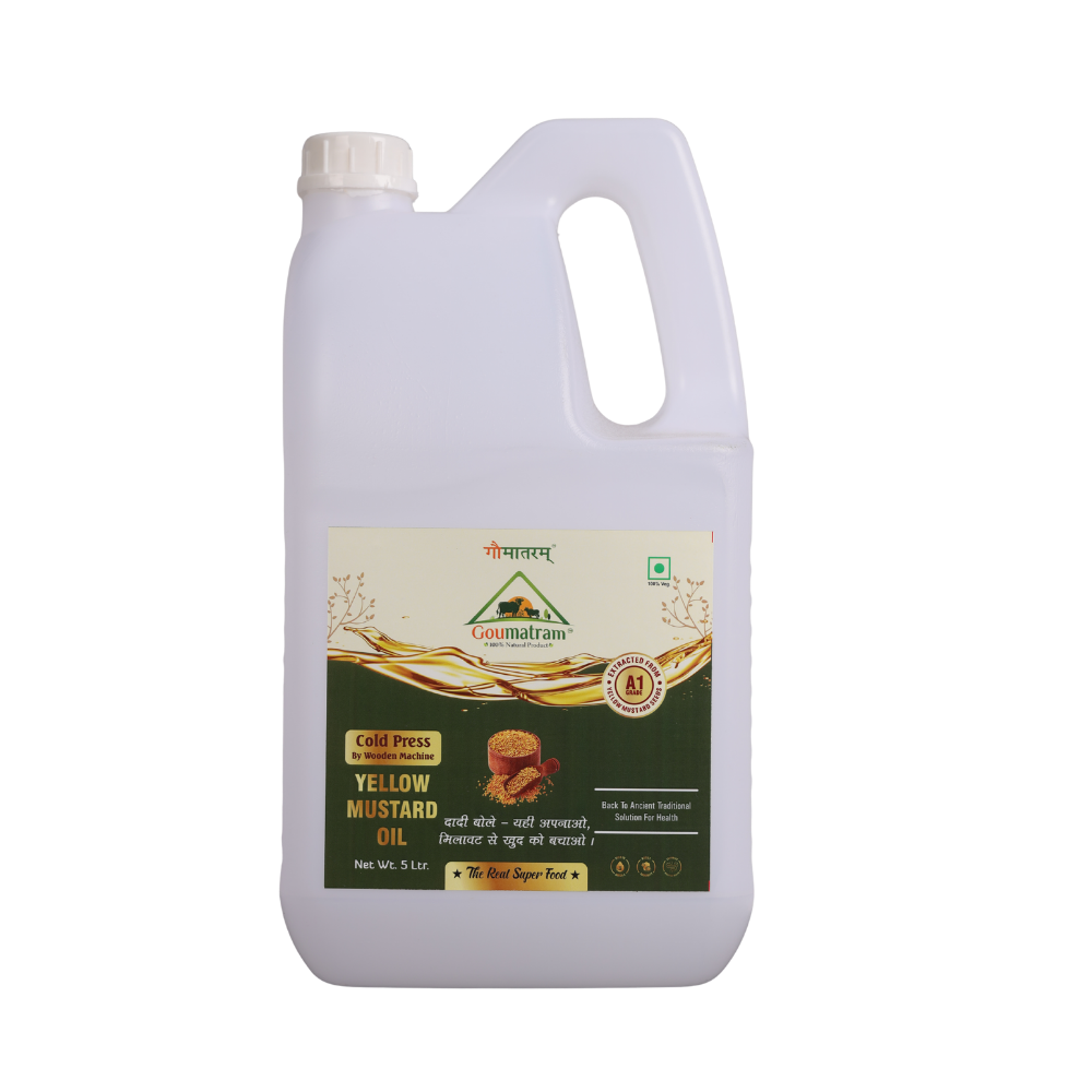 Yellow Mustard Oil (5 Ltr, Wooden Machine Cold-Pressed)