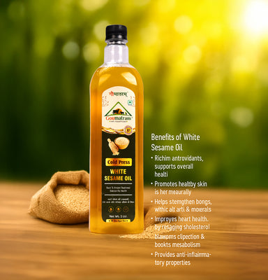 White Sesame Oil (Wooden Machine Cold-Pressed)